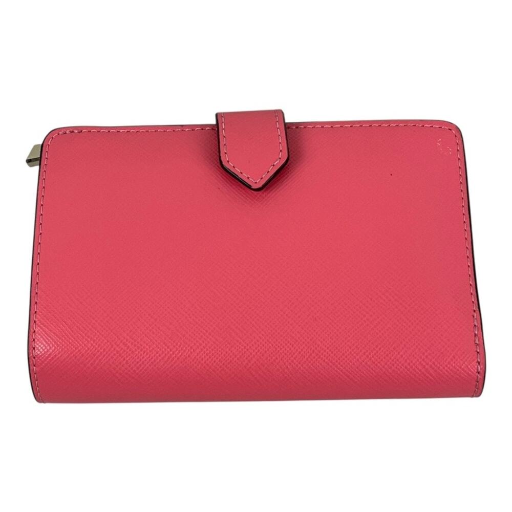 Kate Spade NY 2 Fold Wallet Salmon Pink Solid Color - Picture 3 of 7